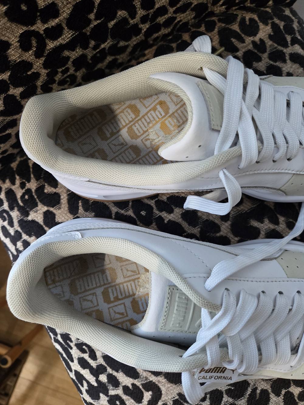 Puma California Women's Low-Top Sneakers in White/Cream - Picture 3 of 7